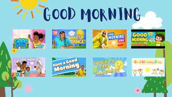 Preview of Circle Time Good Morning Songs Compatible with Google Slides