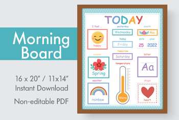 Preview of Circle Time Morning Board | Homeschool Calendar | Bulletin Board