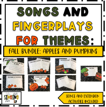 Preview of Fall Themed Interactive Songs and Circle Time Activities: BUNDLE