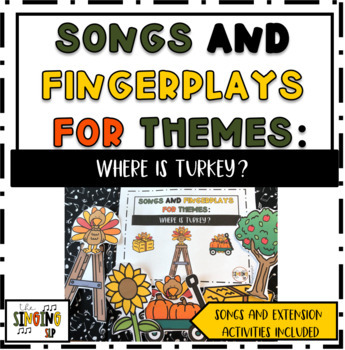 Preview of Thanksgiving Songs and Fingerplays: Turkey and Prepositions Boom + Printable