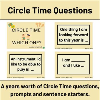Preview of Circle Time Questions - Full Year Pack