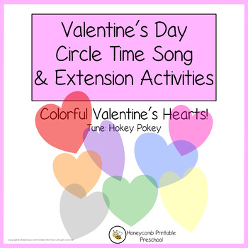 Preview of Circle Time Song | Valentine's Day Music - Colorful Hearts!