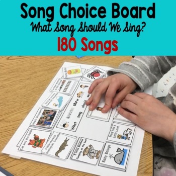 Preview of 180 Circle Time Songs Choice Board Preschool Kindergarten Special Education AAC