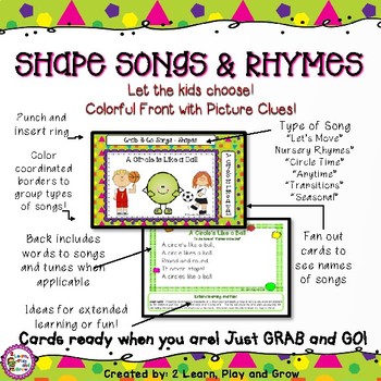 The shapes song 2 worksheet  Shape songs, Rhymes for kindergarten