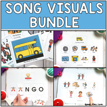 Preview of Circle Time Songs - Cards & Boards - Preschool  Special Education Speech Therapy