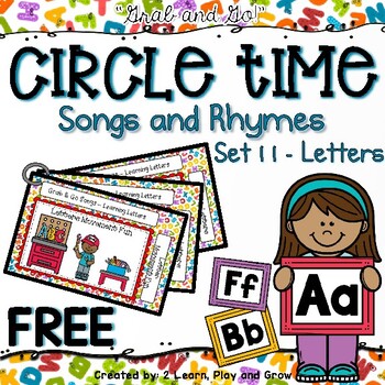 Preview of Circle Time Songs and Finger Plays Learning Letters SET 11 FREEBIE
