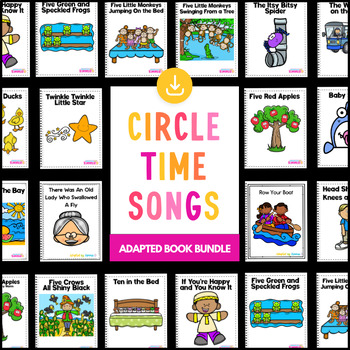 Preview of Circle Time Special Education Adapted Books Adaptive Songs Activities