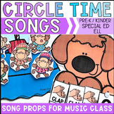 Preview of Circle Time Songs Music Activities - Special Education, Kindergarten & Toddler