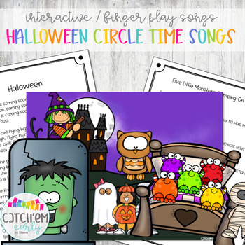 Preview of Circle Time songs for Preschool, Kindergarten & Special Education Halloween