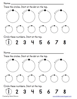 Circle Tracing Practice Page by Maria Gavin | Teachers Pay ...