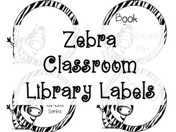 Preview of Circle Zebra Classroom Library Labels