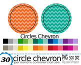 Circle chevron - Clipart - 30 colors - 30 PNG files - 300 