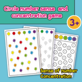 Circle number  sense and  concentration  game