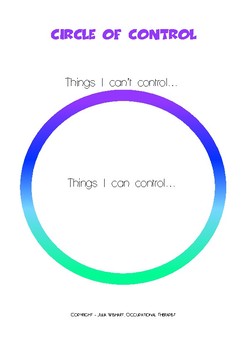 Circle of Control by Tiny Tackers Therapy | TPT