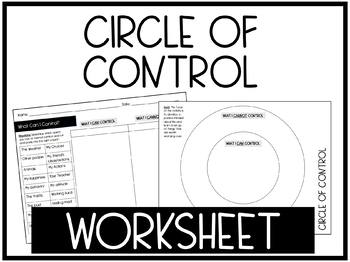 Preview of Circle of Control Worksheet
