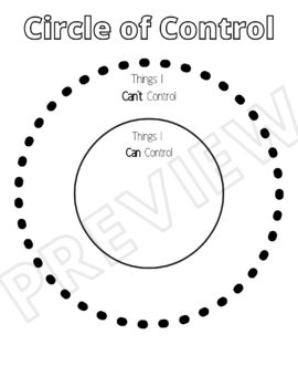 Circle of Control Worksheet by Lacey Martin | TPT