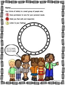 Personal Safety: Circle of Safety Worksheet by Meagan Church | TpT