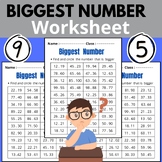 Circle the Biggest Number Worksheet