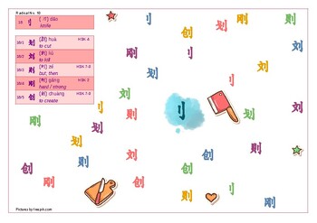 Preview of Circle the Chinese words with the same radicals