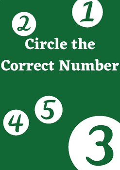 Preview of Circle the Correct Number
