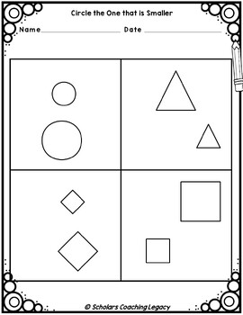 Circle The Shape That Is Bigger Or Smaller 2