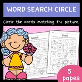 Circle Words and Pictures - Kindergarten & First Grade - E