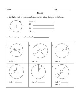 Circles - Angles by Math 6 Supplements | TPT
