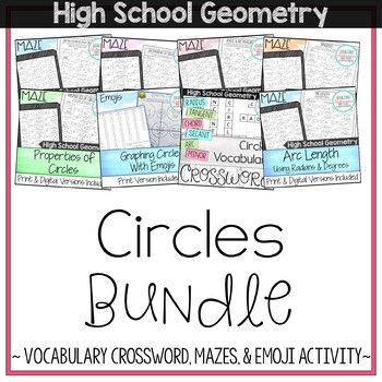 Preview of Circles Bundle - High School Geometry