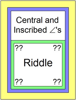 Preview of Circles - Central and Inscribed Angles RIDDLE