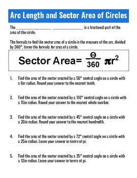 Solved Find the area of each sector. Round your answers to
