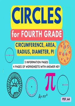 Preview of Circles-Circumference, Area Fourth Grade