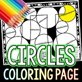 Area of Circles Coloring Activity Sheet