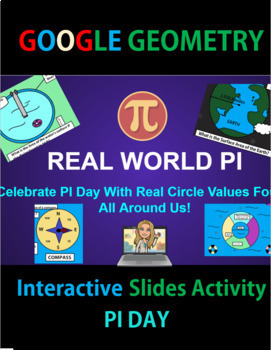 Preview of Circles Geometry Real World Google Slides Interactive Activity PI DAY Digital