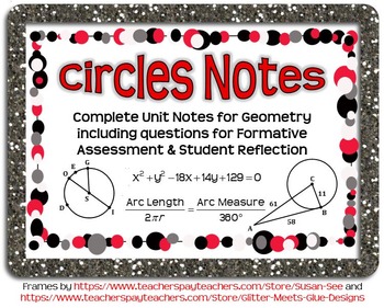 Preview of Circles Guided Notes for Geometry (Complete Unit)