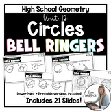 Circles - High School Geometry Bell Ringers