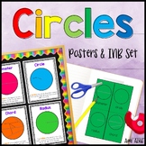 Circles Posters and Interactive Notebook INB Set Anchor Chart