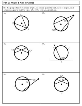 Circles Properties Unit Quiz by PeachyKeaneMath | TPT