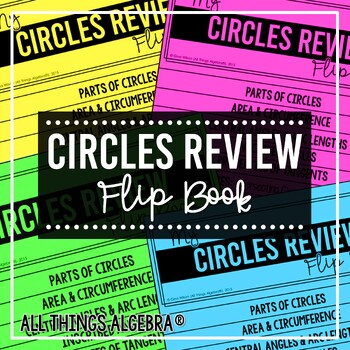 Preview of Circles Review (Arcs, Angles, Special Segments) | Flip Book