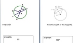 Circles Review - Central/Inscribed Angles, Secants/Tangent