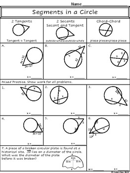 Circles Review with Assessments by Poe Pro Math Resources | TPT