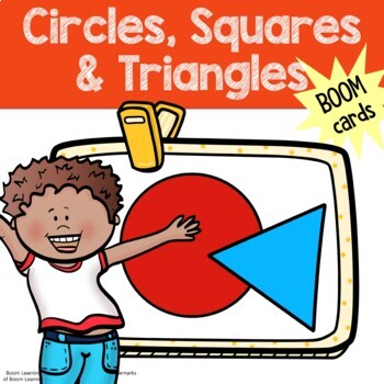 Preview of Circles, Squares, and Triangles Digital Lesson BOOM Cards