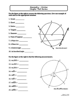 Geometry Unit 10 Circles Test Answer Key : Unit 9 Circles: Chords, Arcs