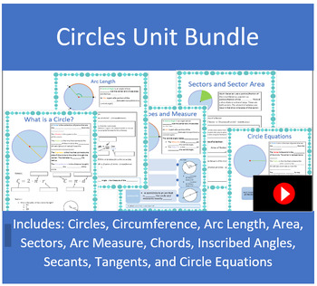 Preview of Circles Unit Bundle with Videos and Word Wall