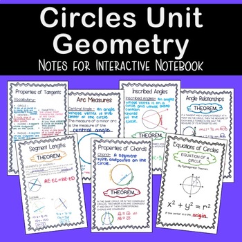 Preview of Circles Geometry - Unit Notes