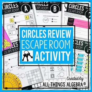 Preview of Circles Unit Review | Escape Room Activity