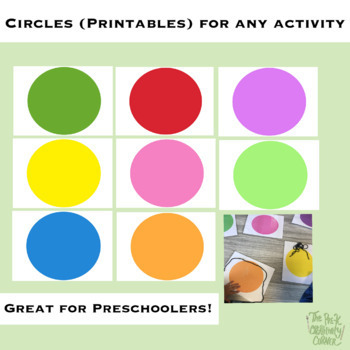 Preview of Circles (Various Colors + Printable)