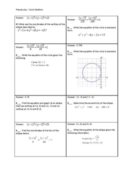 Preview of Circles and Ellipses Circuit Training