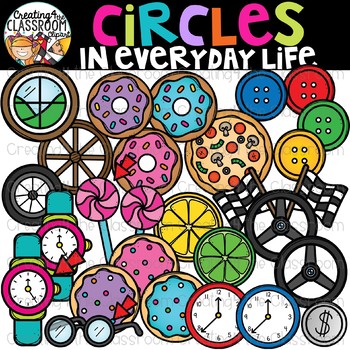 Preview of Circles in Everyday Life Clipart {Circles in real life Clipart}