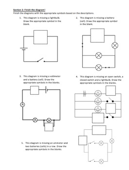 Circuit Drawing Practice Worksheet by The Science Fair | TpT