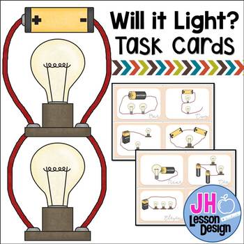 Preview of Electricity - Circuit Task Cards - Will The Circuit Work?